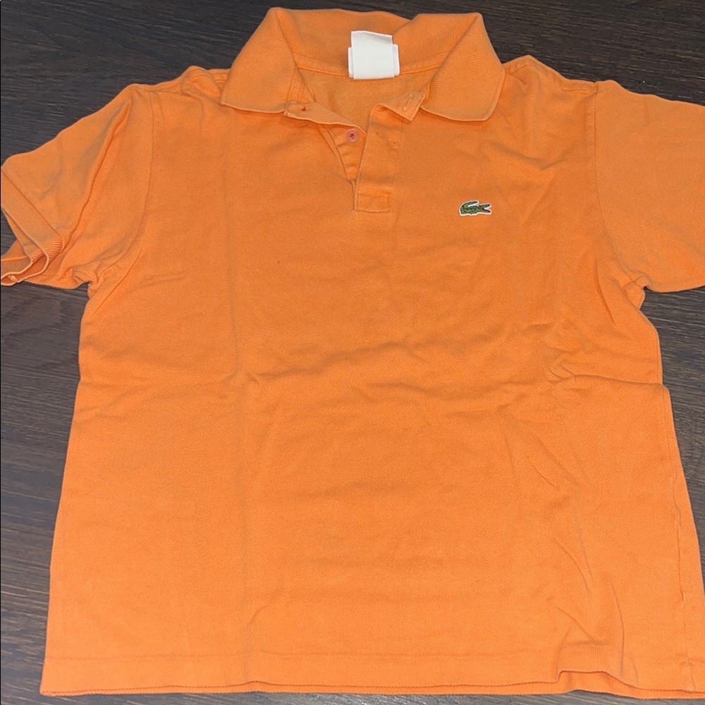 Lacoste Orange Polo Shirt Classic Piqué Design